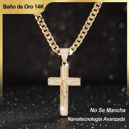 Deus® 14K Gold-Plated Crucifix Chain