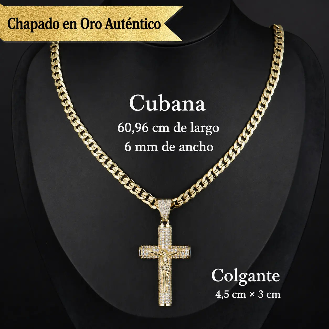 Deus® 14K Gold-Plated Crucifix Chain