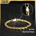 Deus® Pulsera Torsal de Oro 14K