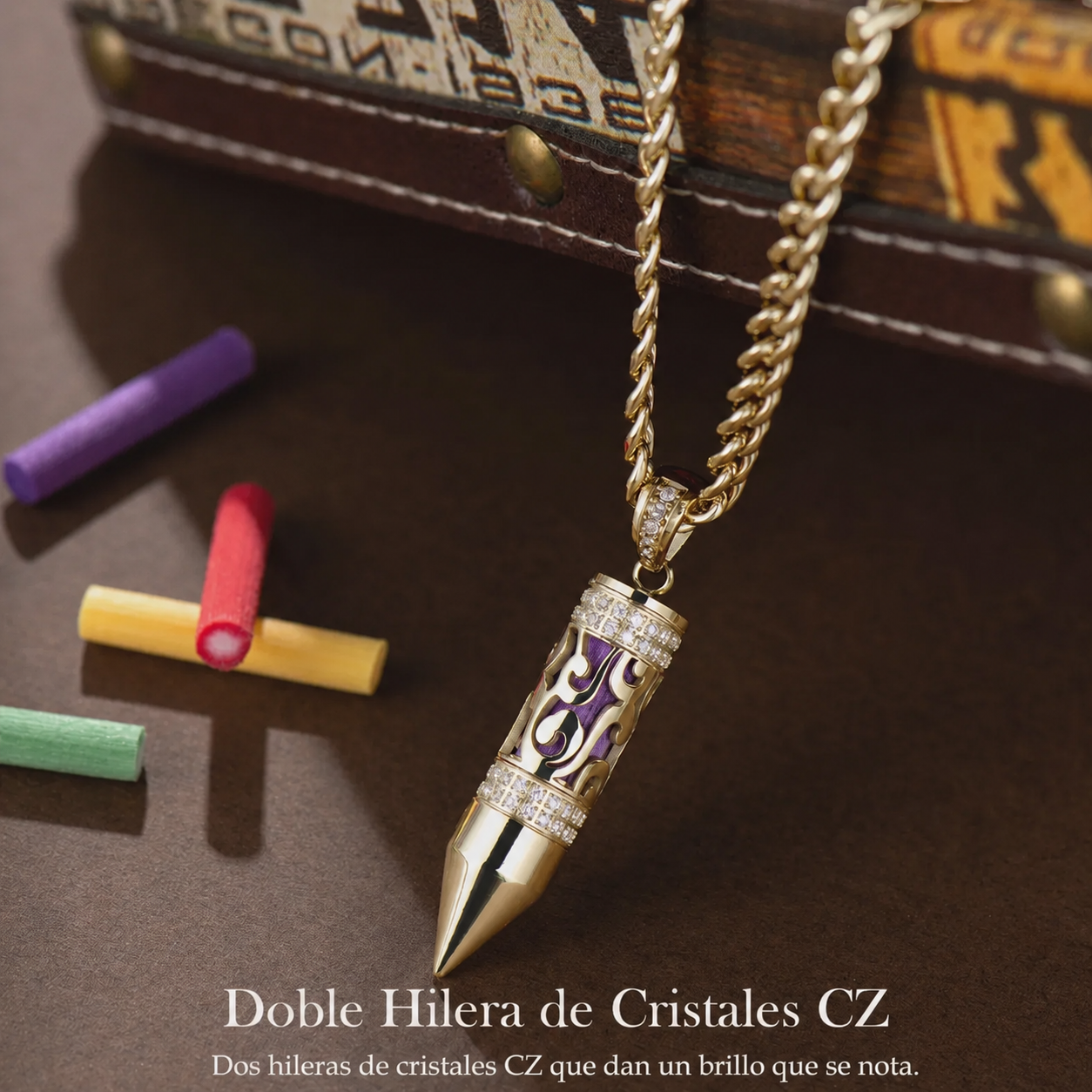Deus® Colgante Aroma Blindado™ de Oro 14K