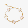Deus® Pulsera Trébol Bañada en Oro 14K