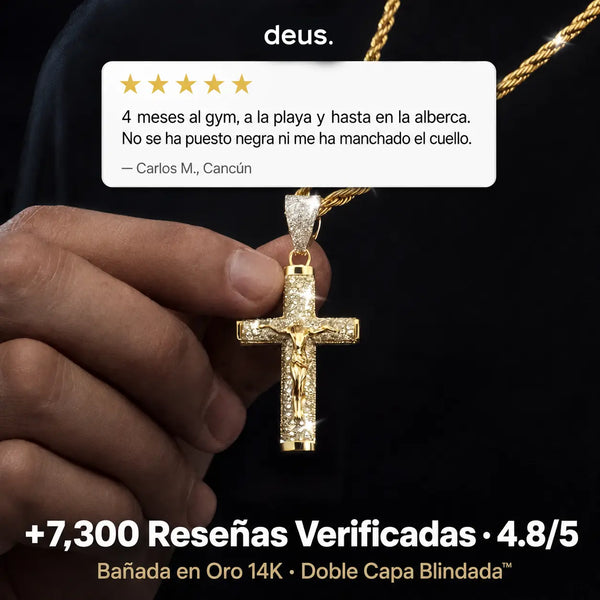 Deus® 14K Gold-Plated Crucifix Chain