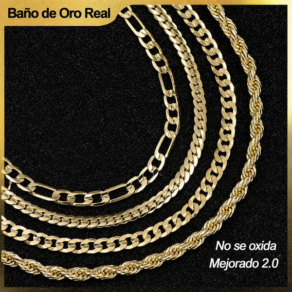 Deus® Cadena Bañada en Oro 14K