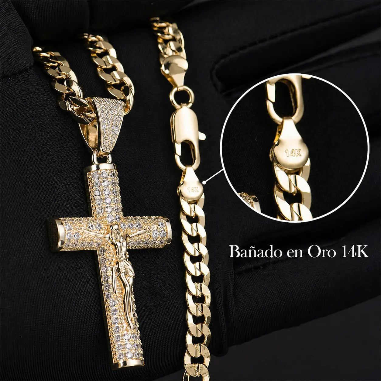 Deus® 14K Gold-Plated Crucifix Chain
