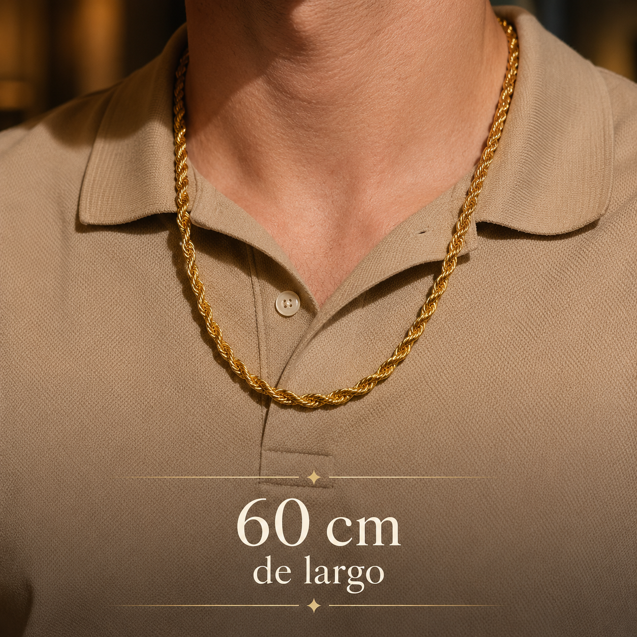 Deus® Cadena Torsal de Oro 14K
