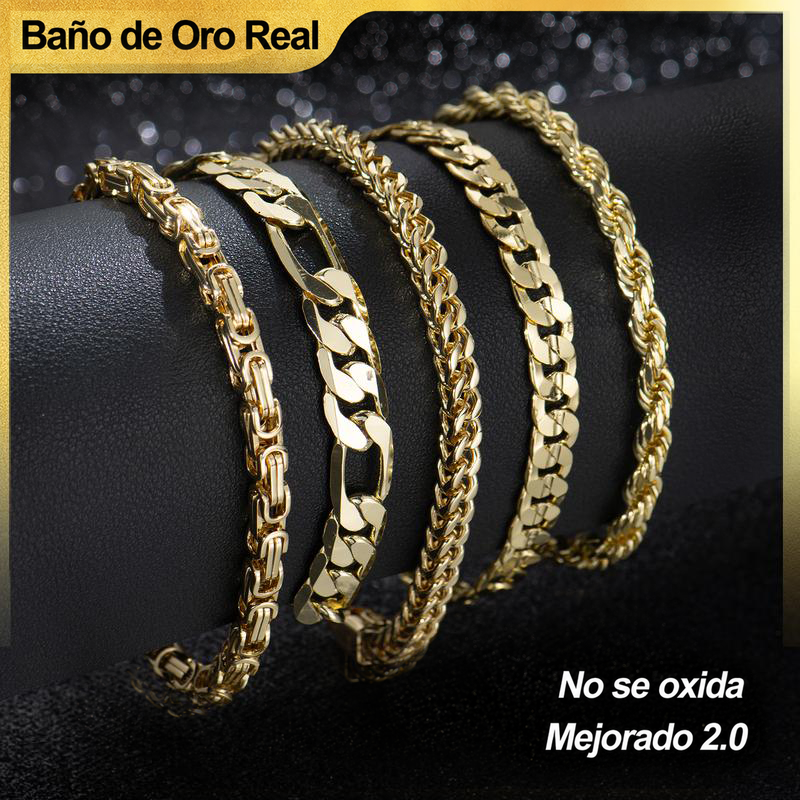 Deus® Pulsera Bañada en Oro 14K