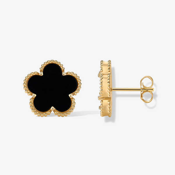 Deus® Aretes Trébol Bañados en Oro 14K
