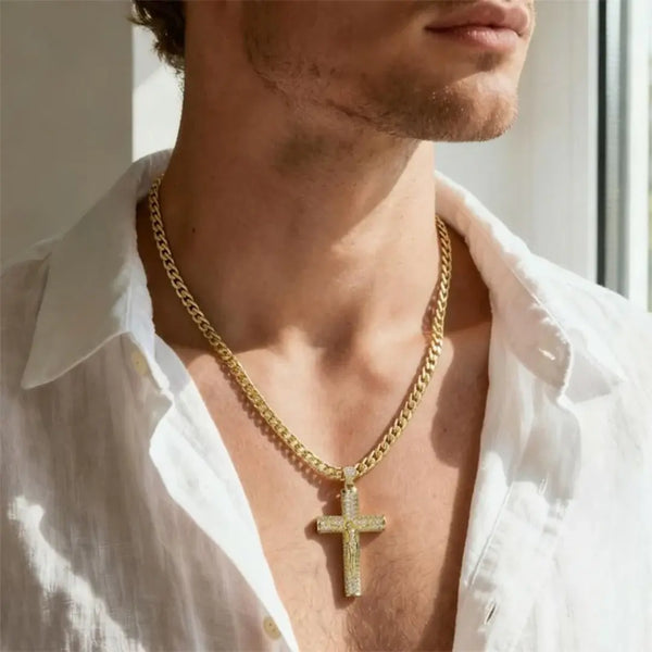 Deus® 14K Gold-Plated Crucifix Chain